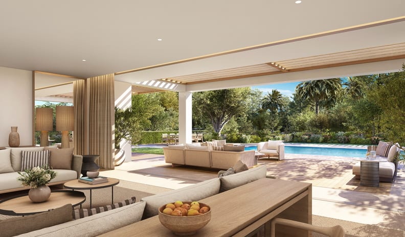 Deluxe Four Bedroom Villa Garden View with Private Pool, Living Room